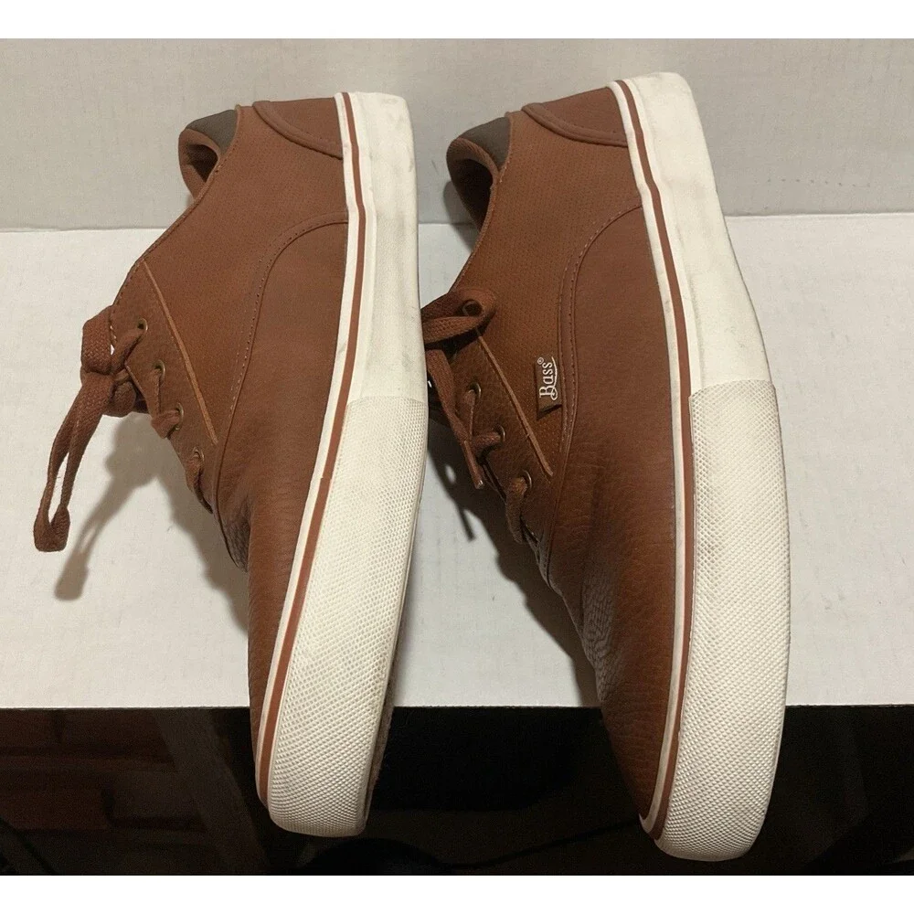 Bass Men’s 12 Brown Faux Leather Shoes Everyday Wear